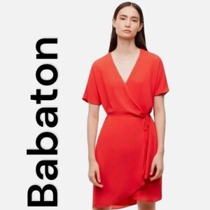 Aritzia Babaton Red Mini Wrap Dress - Size XXS